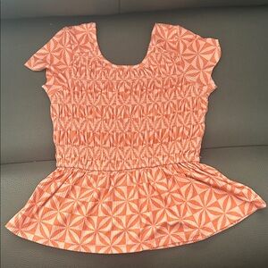 Kids' Orange Geometric Top